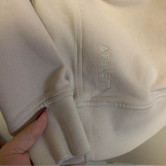 Athleta Cream Quarter-Zip Sweatshirt - Picture 4 of 7